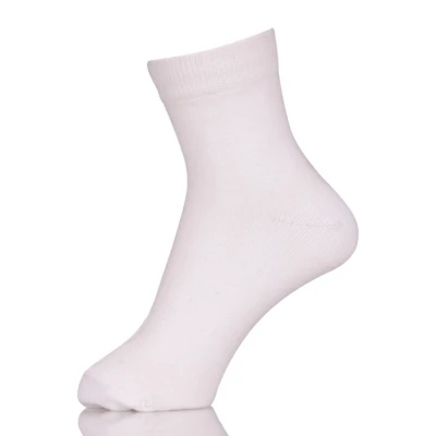 Ankle White Polyester Short Cotton Socks