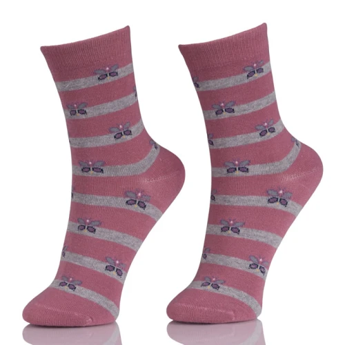 Adult Novelty Bamboo Butterfly Socks Logo
