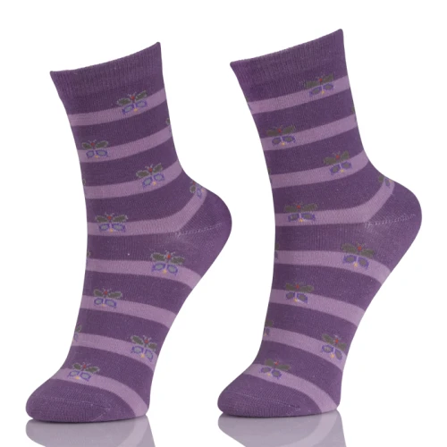 Adult Novelty Bamboo Butterfly Socks Logo
