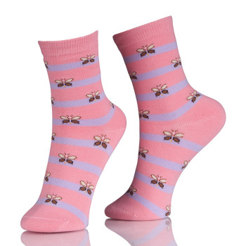 Adult Novelty Bamboo Butterfly Socks Logo