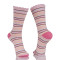Bulk Wholesale Colorful Stripes Tube Socks Pink