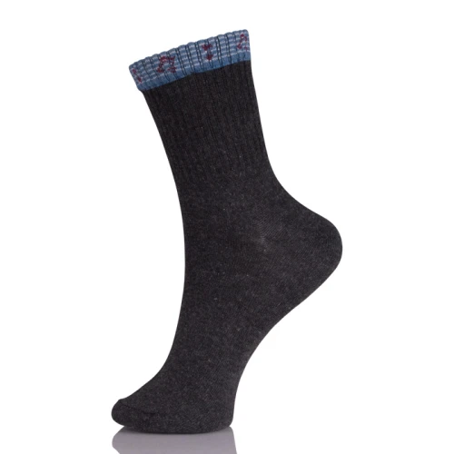 Anti-Foul Black Combed Cotton Socks Custom