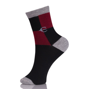 Women Thin Anti Slip Gray Sock Athletic Sport