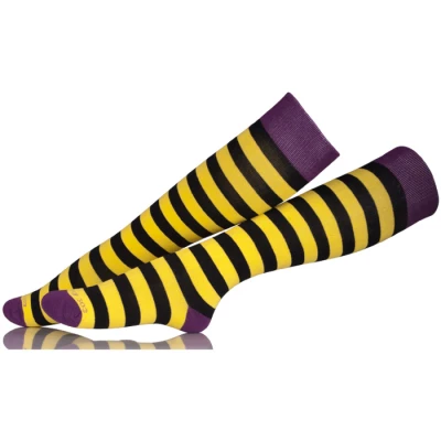 Sheer Sock Manufacturer Legging Women Long Orange Striped Thigh Socks