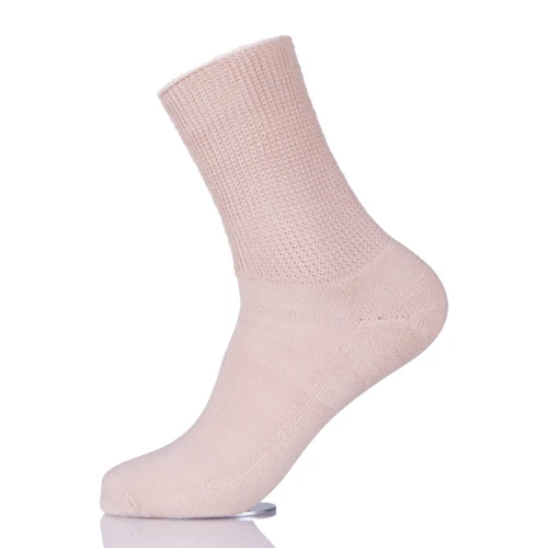 Women Diabetic Loom Knitting 100% Cotton Yarn Socks
