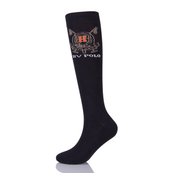 Black Custom Brand Knee High Socks