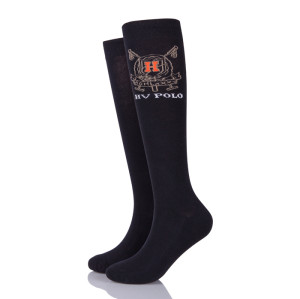 Black Custom Brand Knee High Socks