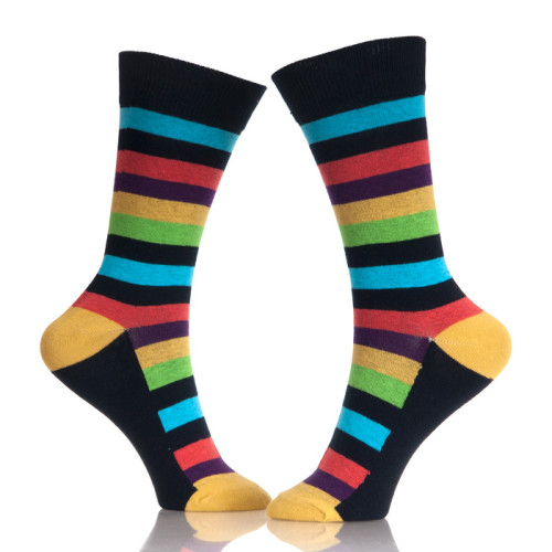 Stripes Long Colorful Men'S Socks Stock Sales