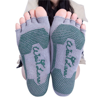 Non Slip Yoga Pilates Barre Grip Socks, Non Skid, Open Foot Sock (Custom Size)
