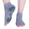 Non Slip Yoga Pilates Barre Grip Socks, Non Skid, Open Foot Sock (Custom Size)