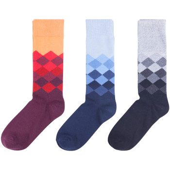 Diamond Gradually Changing Colored Dress Socks