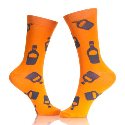 Bottle Patterned Men Colored Custom Socks