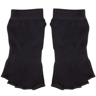 Pilates Non Skid Half Toe Grip Socks Bamboo Open Toe Socks