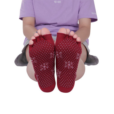 Athletic Toe Yoga Grip Socks Custom Logo