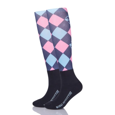Horse Riding Argyle Sublimated Socks
