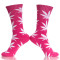 Weed Pattern Peach Sports Comfortable 100%  Hemp Socks Woman