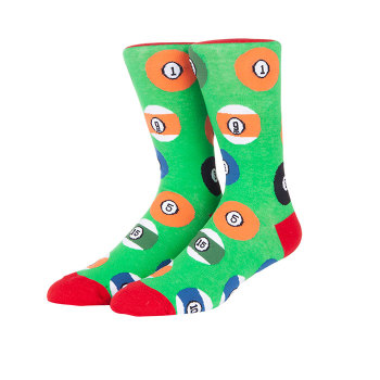 Wholesale High Quality Fashion Sports Billiard Pattern Waterproof Funny Socks