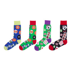 Colorful Design Youth Hip Hop Funny Street Poker Cards Pattern sweat-Absorbent Socks