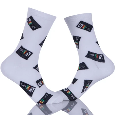 Mens Dress Socks Colorful Patterned Cotton Socks Funky Crew Socks