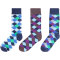 Colorful Mens Socks Anti-Skid Comfortable Rhombus Cotton Socks