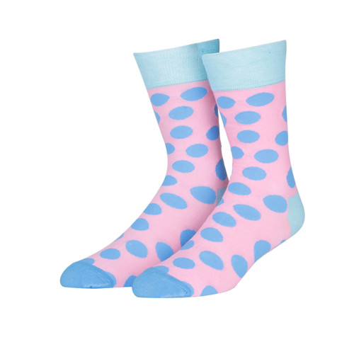 Pink Wave Point Cute Ankle Crew Dress Socks Womens