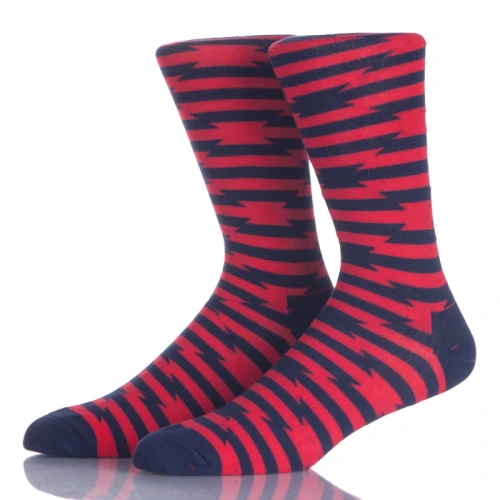 Men's and Women's Combed Cotton Colorful Pattern Fun Casual Dress Socks for Unisex
