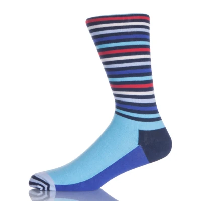 Custom Bamboo Resistant Pattern Crew Dress Workout Socks For Business Men And Casual