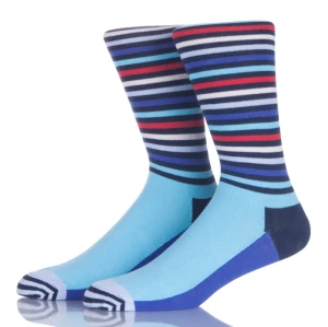 Custom Bamboo Resistant Pattern Crew Dress Workout Socks For Business Men And Casual