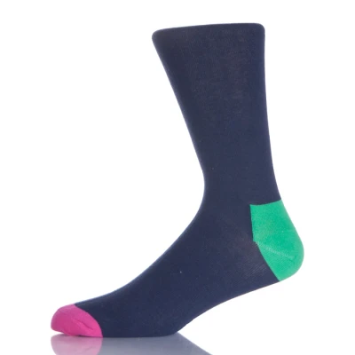 Custom Logo Fun Colorful Socks for Men, Cotton Funky Black Socks