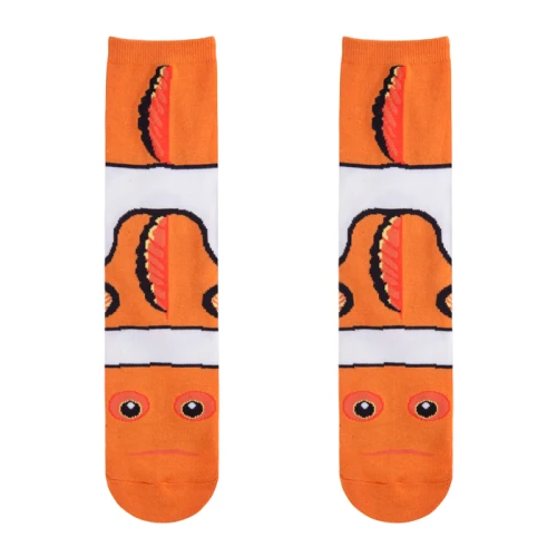 Mens Funny Colorful Dress Socks With Cartoon Pattern