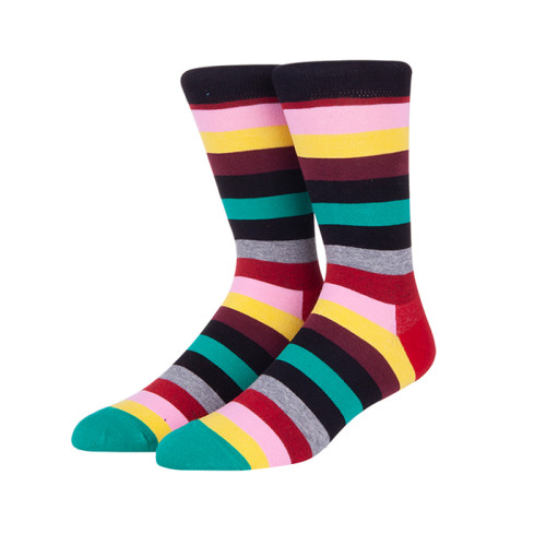 Wholesale Socks For Men ,Colorful Striped Socks,Custom Cheap Bulk Socks