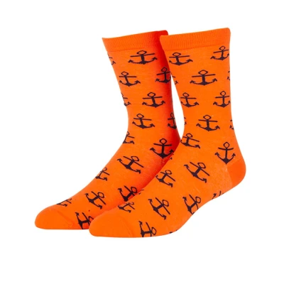 Printed Anchor Socks Men 100% Cotton