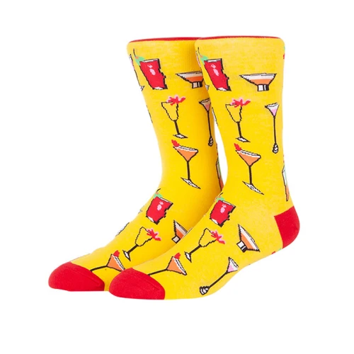Bright and colorful Stock Comfortable Soft Socks Cotton Youth Wine Socks