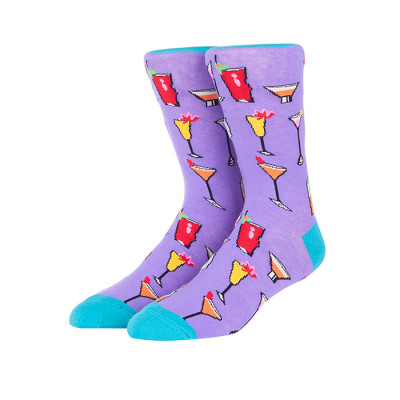 Bright and colorful Stock Comfortable Soft Socks Cotton Youth Wine Socks