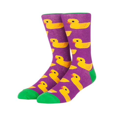 Novelty Little Yellow Ducks  Animals Socks Crew Socks Colorful Socks