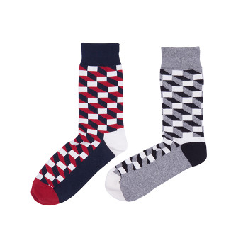 9 Colors British Style Fashion Lattice Pattern Funny Socks Plaid Men Socks