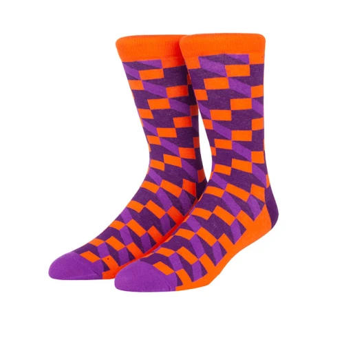 9 Colors British Style Fashion Lattice Pattern Funny Socks Plaid Men Socks