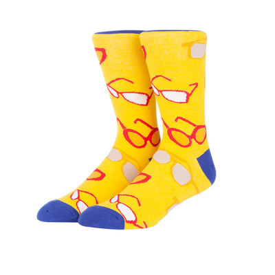 Customized Knit Glasses Pattern Printed Cute Korean Socks Colorful Men