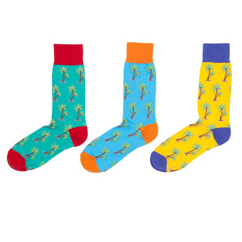 2019 Popular Coconut Tree Pattern Korean Funny Colored Socks Men
