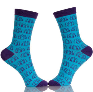 Funky Apparel Design Services Man Blue Socks