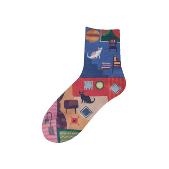 Colorful Image Custom Print dye dye Sublimation Socks