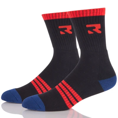 Men Logo Elite Basketball  Athletic Crew Socks Cushioned Breathable