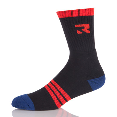 Men Logo Elite Basketball  Athletic Crew Socks Cushioned Breathable