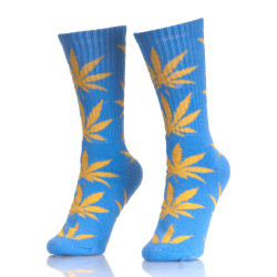 Heather Leaf Street Wear Crew 420 Weed Leaf Socks