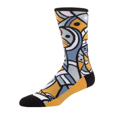 Colorful Men's Funny Combed Cotton Crew Dress Socks Causal Skateboard Novelty Socks