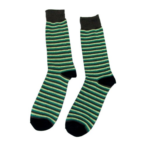 High Quality Combed Cotton Men Strip Socks Color Casual Novelty Dress Business Socks