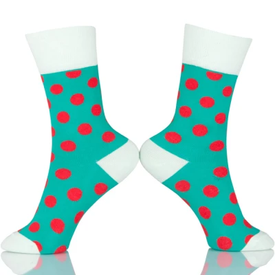 Custom Made Dots Happy Socks Wholesale
