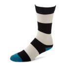 China Factory Popular Custom Mens Black White Stripe Cotton Crew Socks