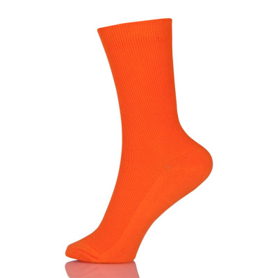 Women Cotton Loose Crew Fashion Socks In Tube Green Blue Orange Pink