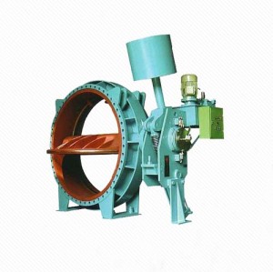 Hydropower plant water intake hydraulic counterweight butterfly valve